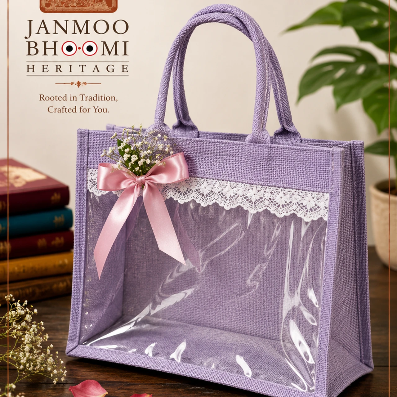 Lavender Lace Window Tote