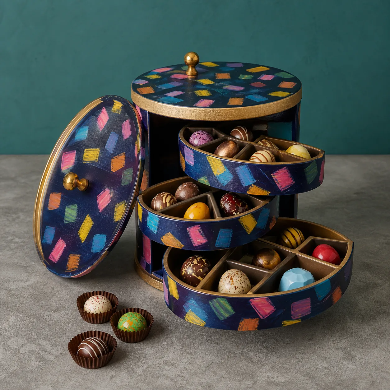 Confetti Drum Birthday Chocolate Carousel
