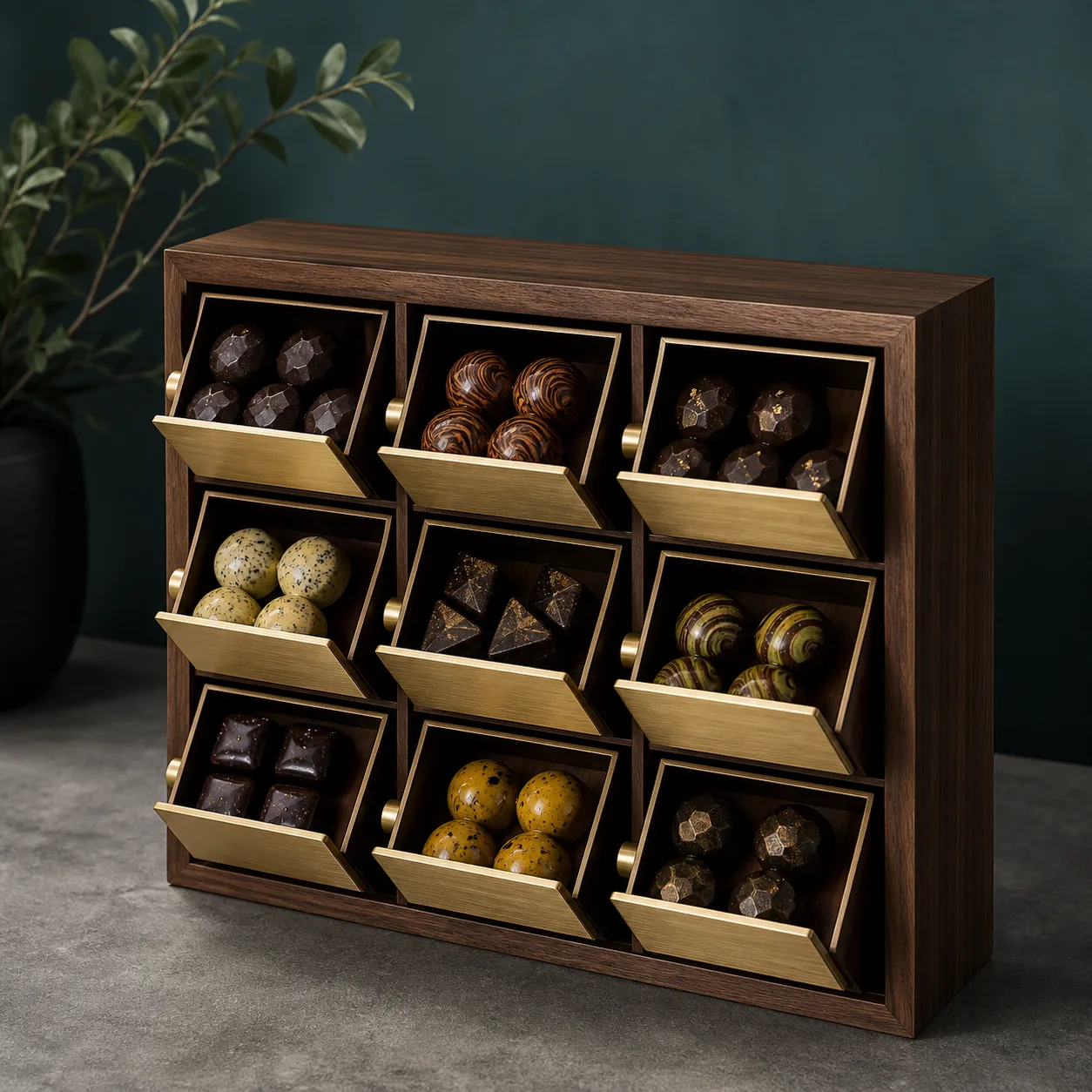 Ledger Grid Executive Chocolate Cabinet
