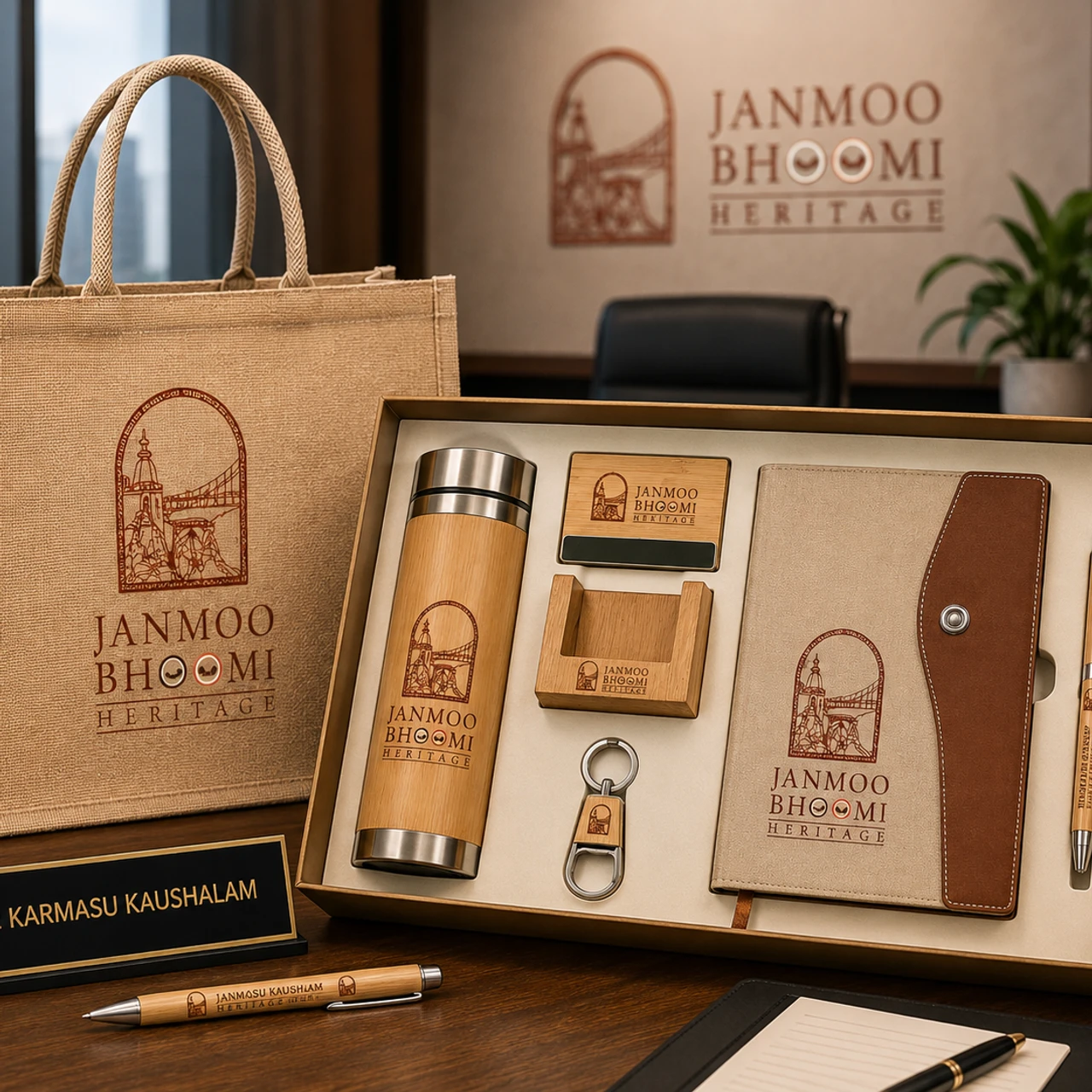 Heritage Bamboo Gift Box with Tote