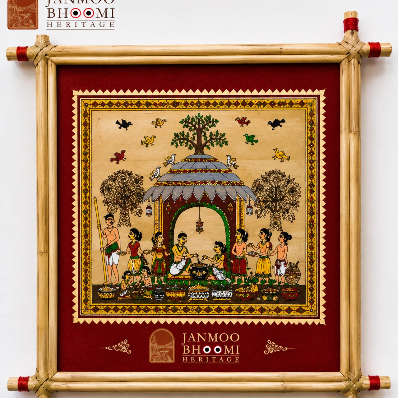 Royal Mandap Vivaha Feast & Mahaprasad Palm Leaf Painting