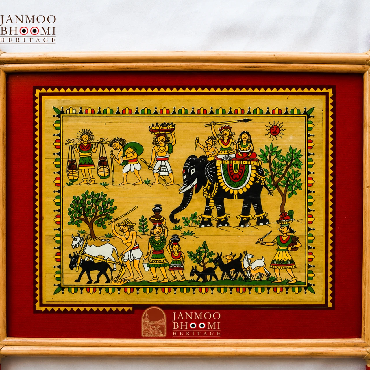 Saora Gramya Samriddhi & Elephant Procession Studio Bamboo Frame