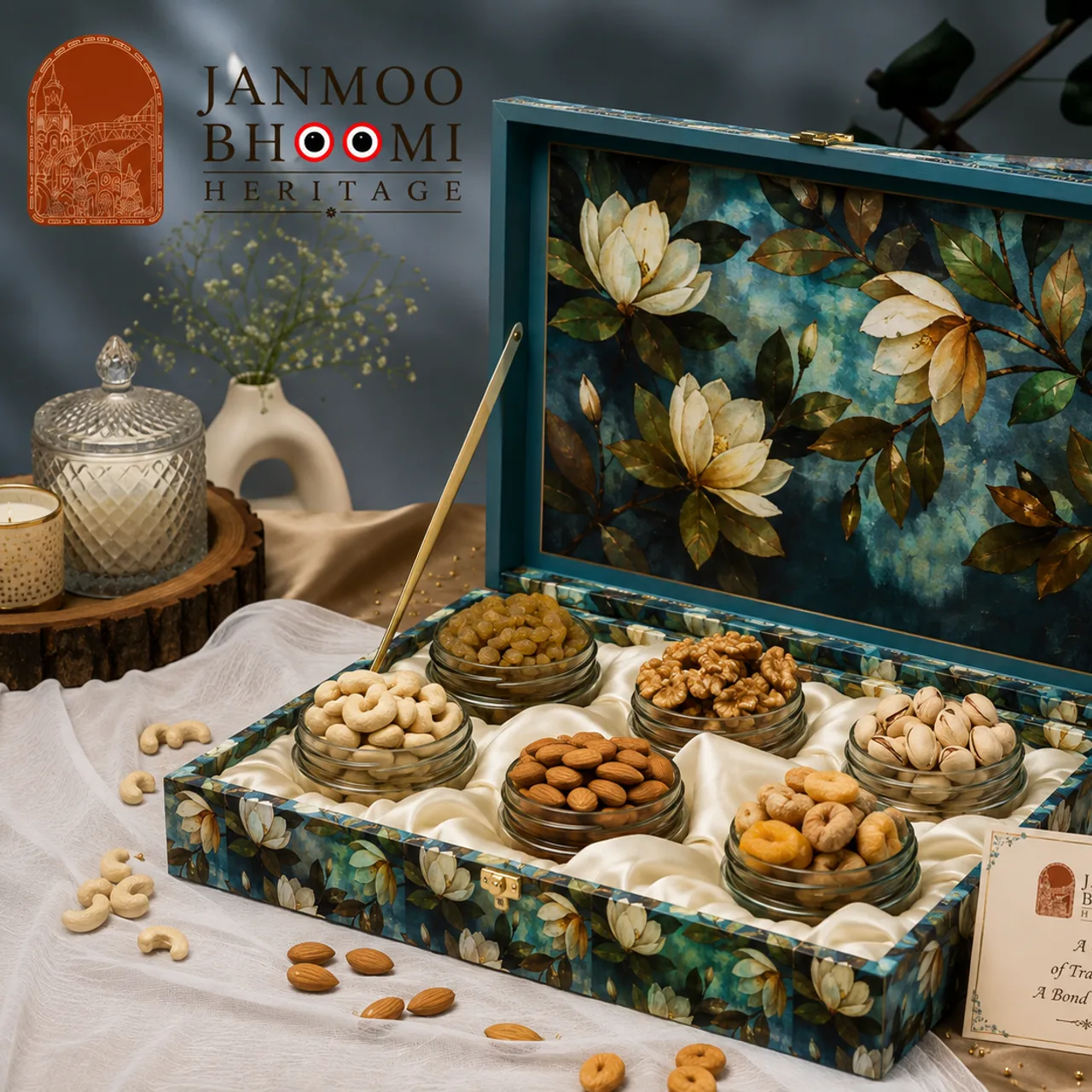 Festive Dry Fruit Treasure Box