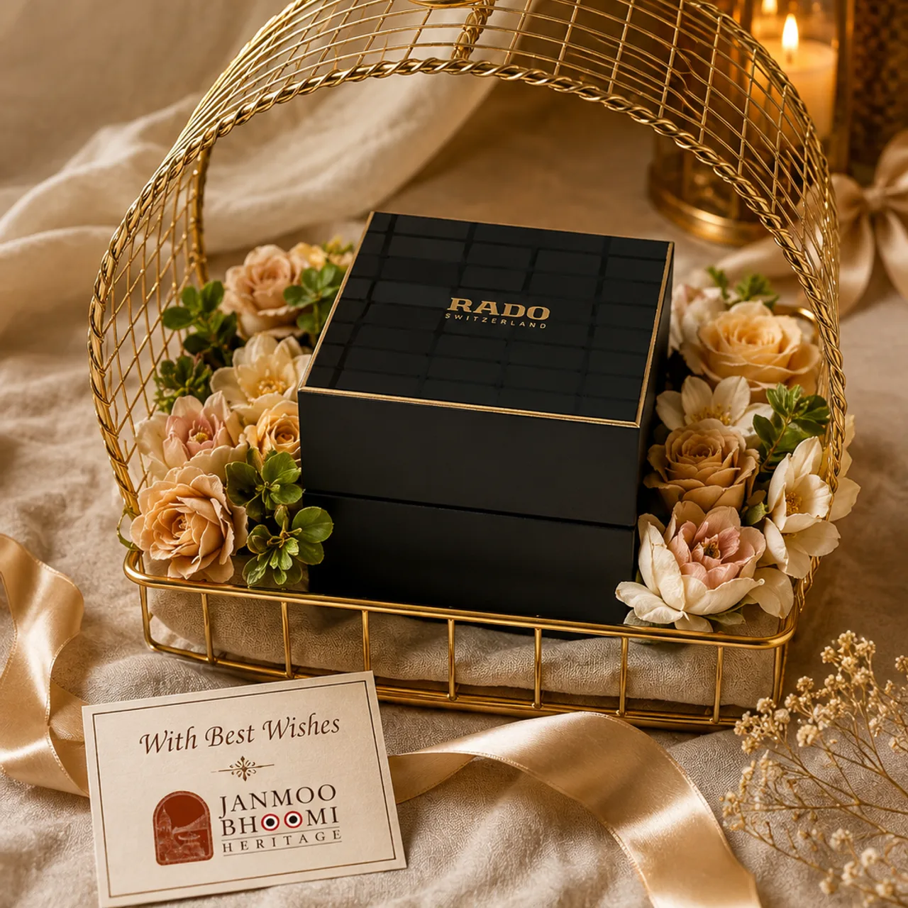 Rose Gold Wishes Gift Basket