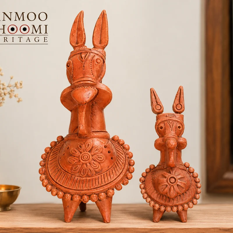 Heritage Surya Rekha Terracotta Horse Pair