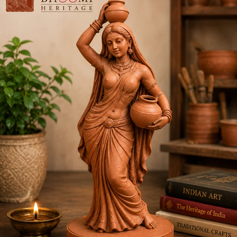 Rajnandini Jal Kanya Terracotta Clay Sculpture Figurine