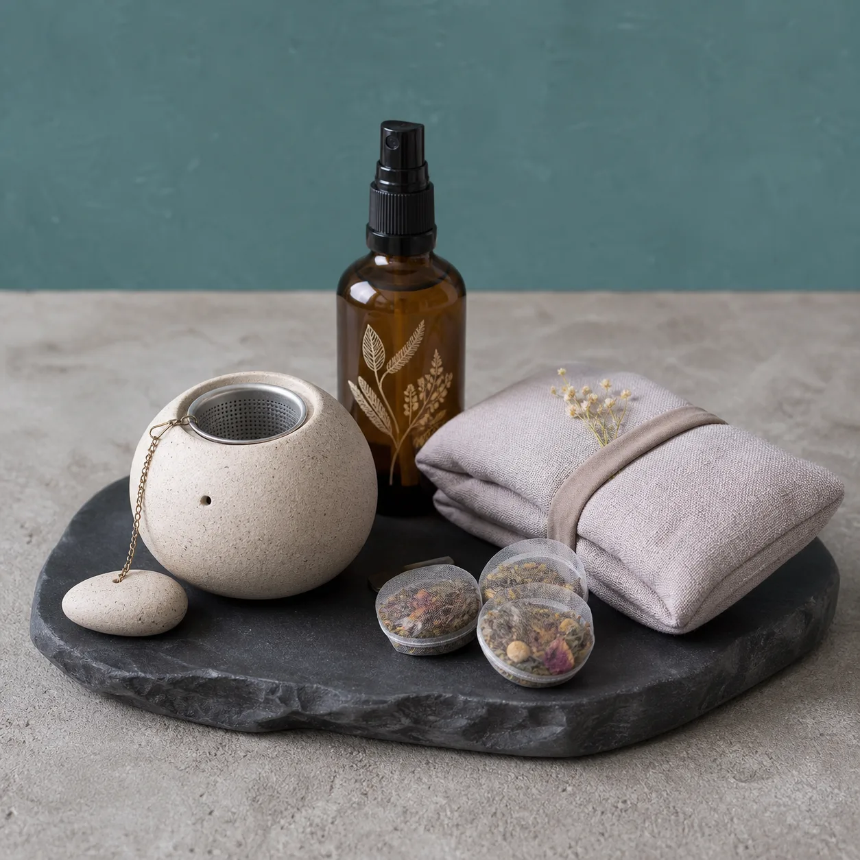 Monsoon Pause Tea Stone Ritual Set